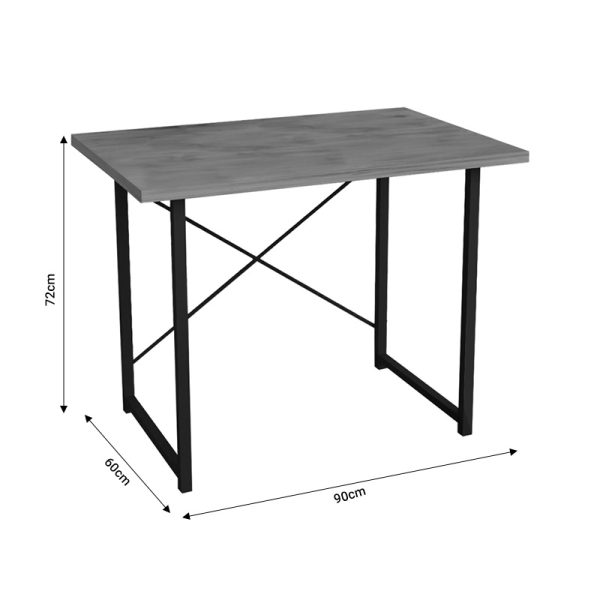321 000023 4 6 Study desk Ustando pakoworld anthracite melamine 90x60x72cmOffice furniture > Working desk