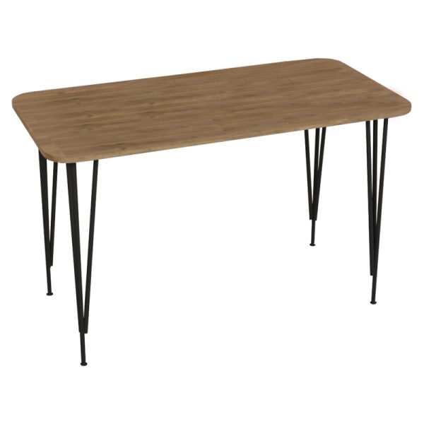 321 000031 8 Dinning table Palkon pakoworld oak melamine-black metal 120x60x73cmIndoor furniture > Dining Tables
