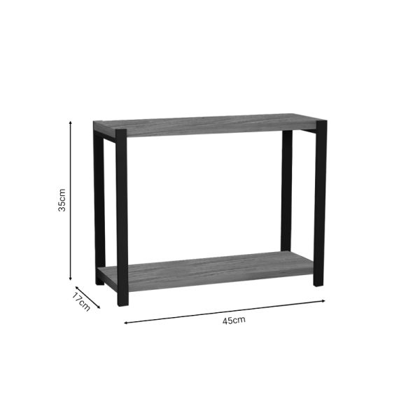 321 000034 2 7 Table shelf Lerf pakoworld oak melamine-black metal 45x17x35cmIndoor furniture > Home organization > Kitchen > Shelves