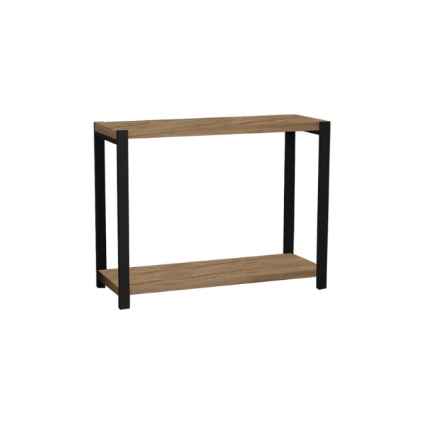 321 000034 8 Table shelf Lerf pakoworld oak melamine-black metal 45x17x35cmIndoor furniture > Home organization > Kitchen > Shelves