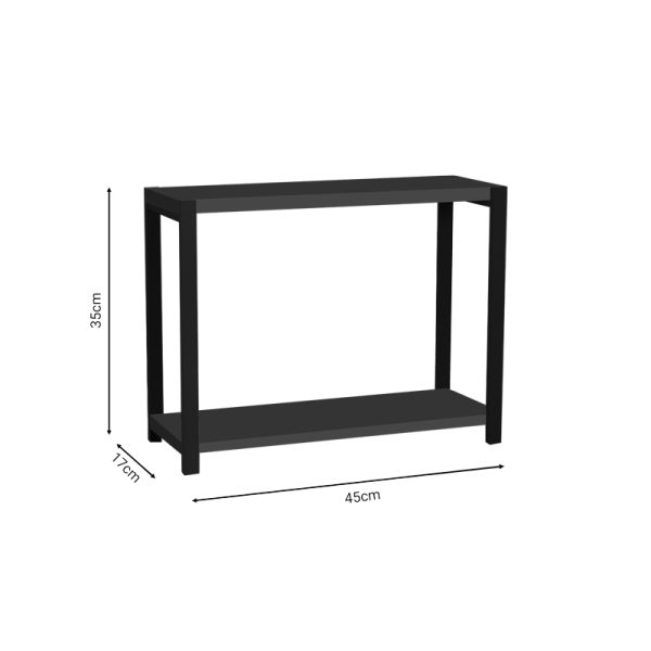 321 000036 2 3 Table shelf Lerf pakoworld anthracite melamine-black metal 45x17x35cmIndoor furniture > Home organization > Kitchen > Shelves