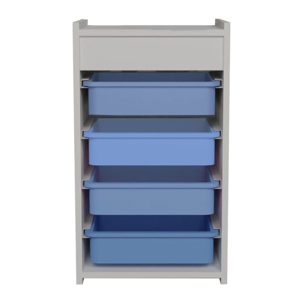 321 000065 2 2 Cabinet with baskets Toily pakoworld white-blue melamine 45x30x75cmIndoor furniture > Home organization > Kitchen > Chest of Drawers