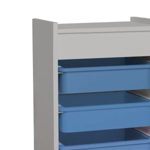 321 000065 3 2 Cabinet with baskets Toily pakoworld white-blue melamine 45x30x75cmIndoor furniture > Home organization > Kitchen > Chest of Drawers