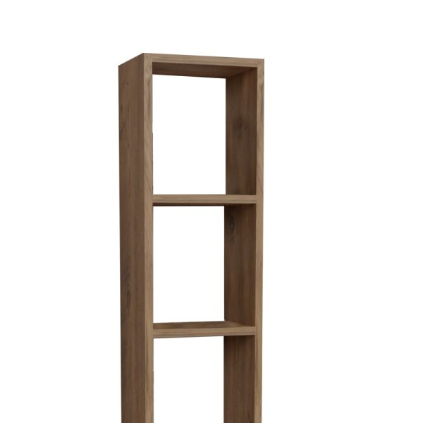 321 000092 3 7 Barzine pakoworld melamine bookcase in natural shade 27.6x19.5x150cmIndoor furniture > Bookshelves
