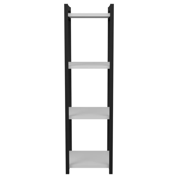 321 000104 2 8 Floor shelf Harvey pakoworld black metal and white melamine 33x28x100cmIndoor furniture > Home organization > Kitchen > Shelves