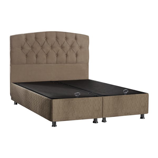 322 000003 2 6 Double bed Lanse pakoworld with storage space brown 160x200cmIndoor furniture > Beds