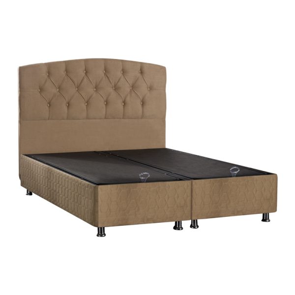 322 000004 2 2 Lanse pakoworld double bed with storage space beige 160x200cmIndoor furniture > Beds