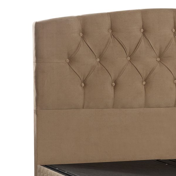 322 000004 4 2 Lanse pakoworld double bed with storage space beige 160x200cmIndoor furniture > Beds
