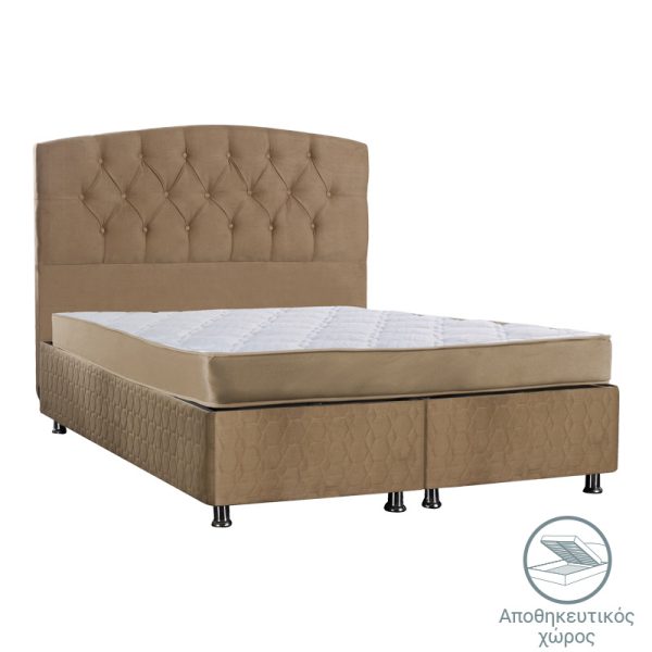 322 000004 5 Lanse pakoworld double bed with storage space beige 160x200cmIndoor furniture > Beds