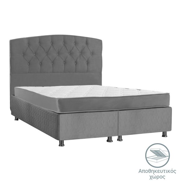 322 000005 14 Double bed Lanse pakoworld with storage space anthracite 160x200cmIndoor furniture > Beds