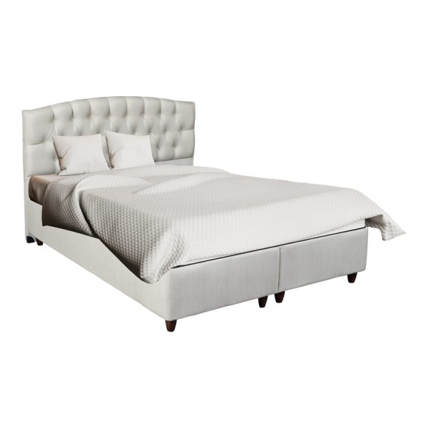 322 000015 7 Lanse pakoworld double bed with storage cream 160x200cmIndoor furniture > Beds