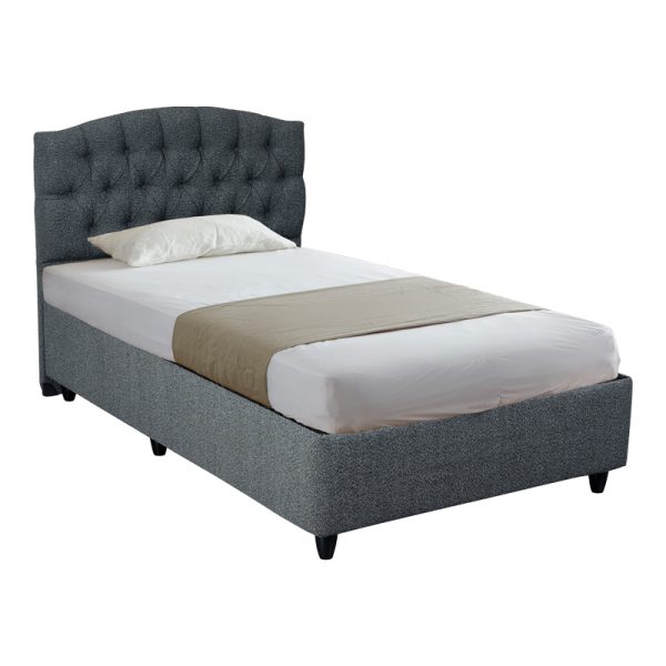 322 000018 10 Lanse pakoworld single bed with storage space boucle anthracite 120x200cmIndoor furniture > Beds