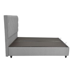 322 000020 2 2 Tito pakoworld double bed with storage space boucle fabric in light gray shade 160x200cmIndoor furniture > Beds