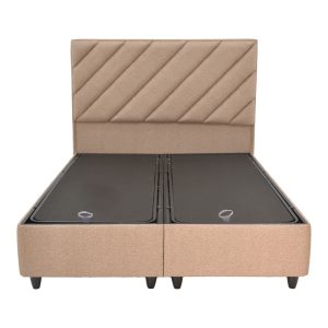 322 000021 3 2 Tito pakoworld double bed with storage space bouclé fabric in light brown shade 160x200cmIndoor furniture > Beds