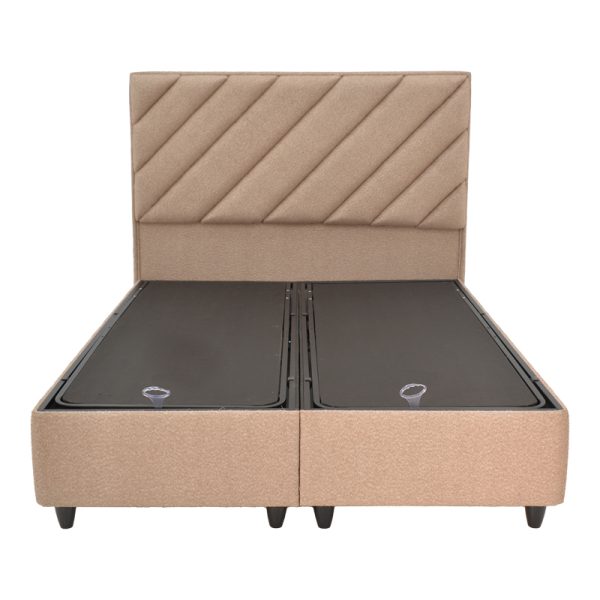 322 000021 3 2 Tito pakoworld double bed with storage space bouclé fabric in light brown shade 160x200cmIndoor furniture > Beds