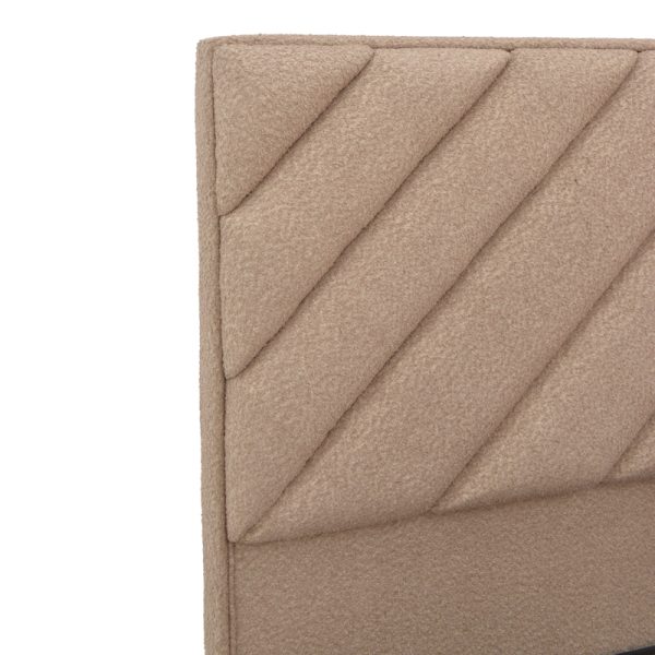322 000021 4 2 Tito pakoworld double bed with storage space bouclé fabric in light brown shade 160x200cmIndoor furniture > Beds