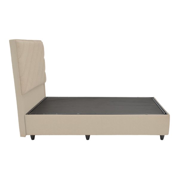 322 000022 2 2 Tito pakoworld single bed with storage space fabric in cream shade 120x200cmIndoor furniture > Beds