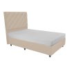 322 000022 4 Tito pakoworld double bed with storage space boucle fabric in light gray shade 160x200cmIndoor furniture > Beds