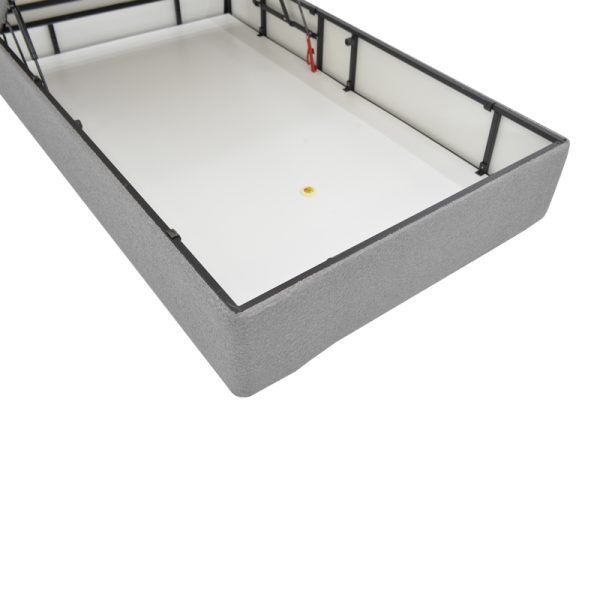 322 000023 4 2 Tito pakoworld single bed with storage bouclé fabric in light gray shade 120x200cmIndoor furniture > Beds