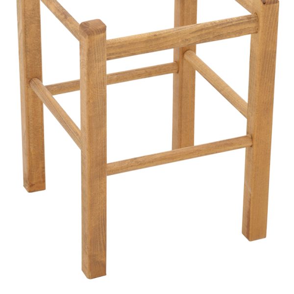 325 000007 3 2 Coffee shop stool Oligor pakoworld solid beech wood polish walnu 34x4x47cmIndoor furniture > Stools