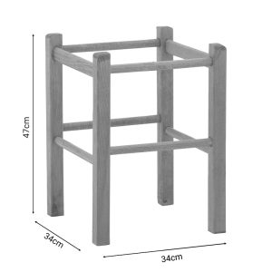 325 000007 4 2 Coffee shop stool Oligor pakoworld solid beech wood polish walnu 34x4x47cmIndoor furniture > Stools
