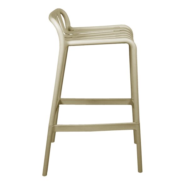 326 000009 2 4 Bar stool Zoi pakoworld pp in cappuccino shade 36x56x87cmOutdoor furniture > Stools bar