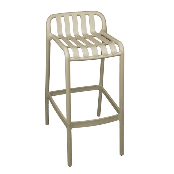 326 000009 7 Bar stool Zoi pakoworld pp in cappuccino shade 36x56x87cmOutdoor furniture > Stools bar