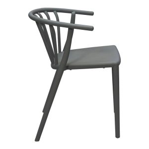 326 000017 2 9 Zelma pakoworld pp armchair in anthracite shade 55x53x73cmOutdoor furniture > Garden armchairs