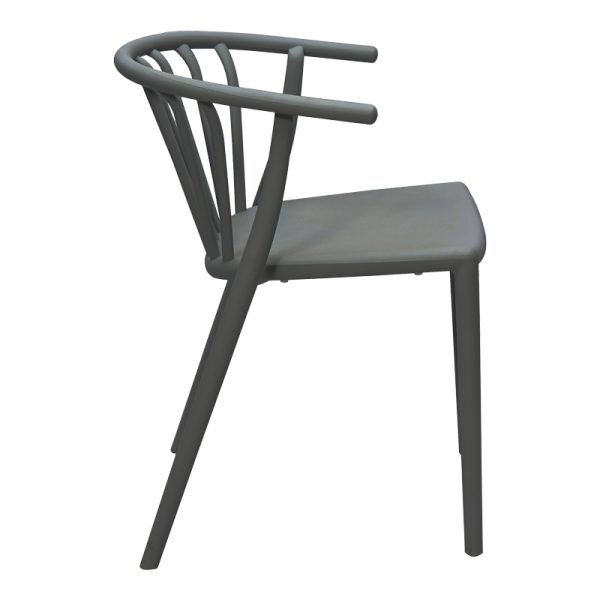 326 000017 2 9 Zelma pakoworld pp armchair in anthracite shade 55x53x73cmOutdoor furniture > Garden armchairs
