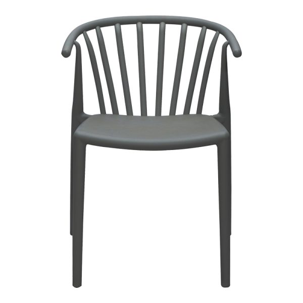 326 000017 3 9 Zelma pakoworld pp armchair in anthracite shade 55x53x73cmOutdoor furniture > Garden armchairs