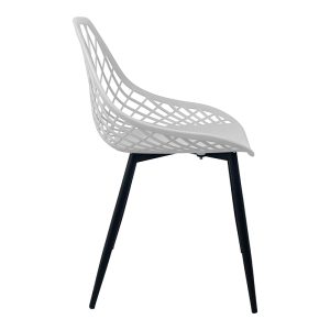 326 000018 2 2 Suan pakoworld pp chair in white shade and black metal leg 56x49x82cmHOT DEALS