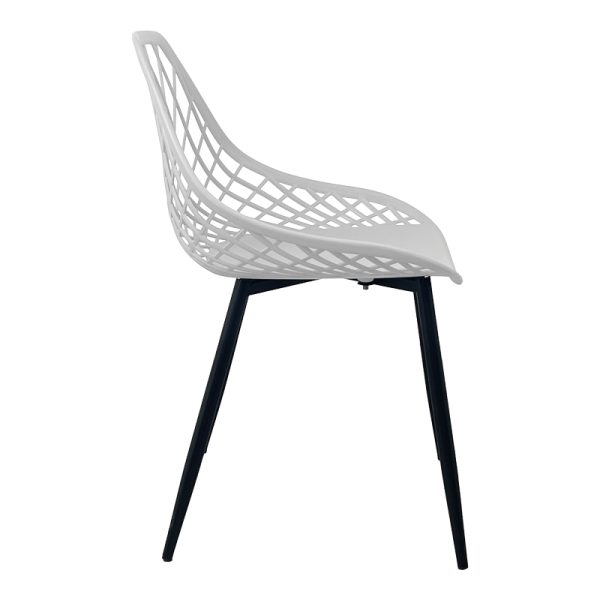 326 000018 2 2 Suan pakoworld pp chair in white shade and black metal leg 56x49x82cmHOT DEALS