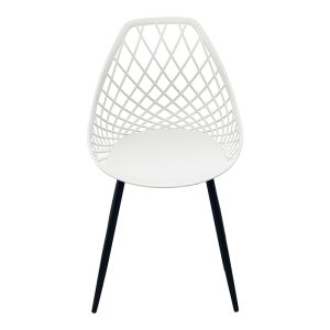 326 000018 3 2 Suan pakoworld pp chair in white shade and black metal leg 56x49x82cmHOT DEALS