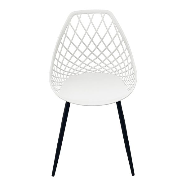 326 000018 3 2 Suan pakoworld pp chair in white shade and black metal leg 56x49x82cmHOT DEALS