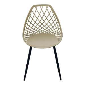 326 000019 3 3 Suan pakoworld pp chair in cappuccino shade and black metal leg 56x49x82cmHOT DEALS