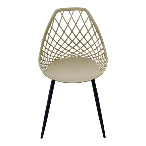 326 000019 3 3 Suan pakoworld pp chair in cappuccino shade and black metal leg 56x49x82cmHOT DEALS