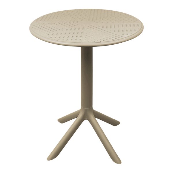 326 000022 10 Merkon pakoworld pp table in cappuccino shade D60x75cmOutdoor furniture > Garden dining sets