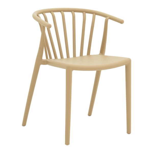 326 000025 11 Zelma pakoworld pp armchair in light cappucino color 55x53x73cmOutdoor furniture > Garden chair