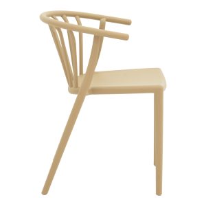 326 000025 2 8 Zelma pakoworld pp armchair in light cappucino color 55x53x73cmOutdoor furniture > Garden chair
