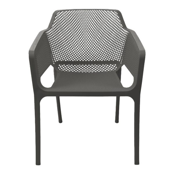 326 000027 3 4 Oviez pakoworld pp armchair in anthracite shade 59x58x79cmOutdoor furniture > Garden armchairs