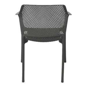 326 000027 4 4 Oviez pakoworld pp armchair in anthracite shade 59x58x79cmOutdoor furniture > Garden armchairs