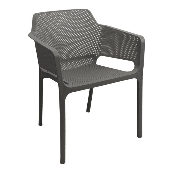 326 000027 7 Oviez pakoworld pp armchair in anthracite shade 59x58x79cmOutdoor furniture > Garden armchairs