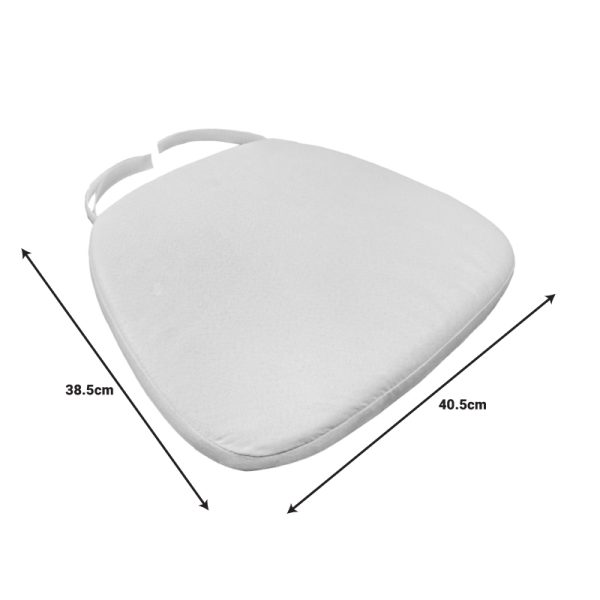 326 000031 2 1 Kursi pillow pakoworld fabric in white shade 40.5x38.5x4cmOutdoor furniture > Catering furniture