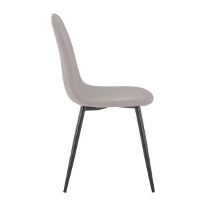 327 000001 2 7 Chair Bella pakoworld light grey fabric-black metal leg 43x52x88cmIndoor furniture > Chairs