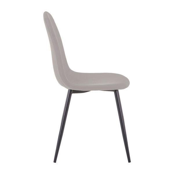 327 000001 2 7 Chair Bella pakoworld light grey fabric-black metal leg 43x52x88cmIndoor furniture > Chairs