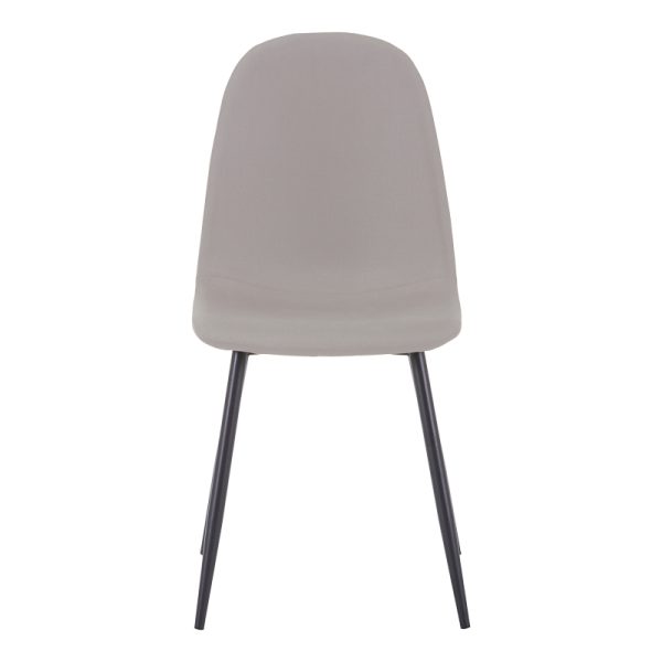 327 000001 3 7 Chair Bella pakoworld light grey fabric-black metal leg 43x52x88cmIndoor furniture > Chairs