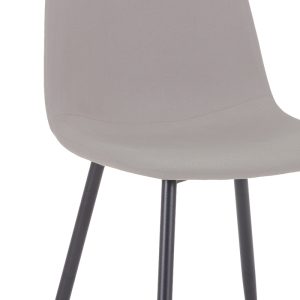 327 000001 4 7 Chair Bella pakoworld light grey fabric-black metal leg 43x52x88cmIndoor furniture > Chairs