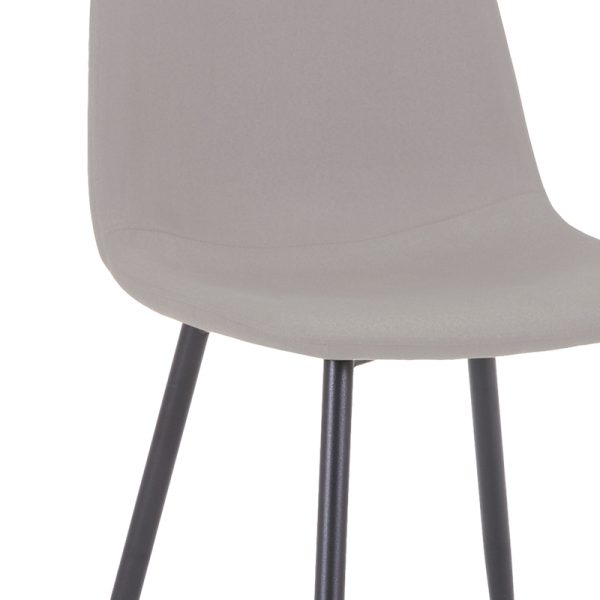 327 000001 4 7 Chair Bella pakoworld light grey fabric-black metal leg 43x52x88cmIndoor furniture > Chairs