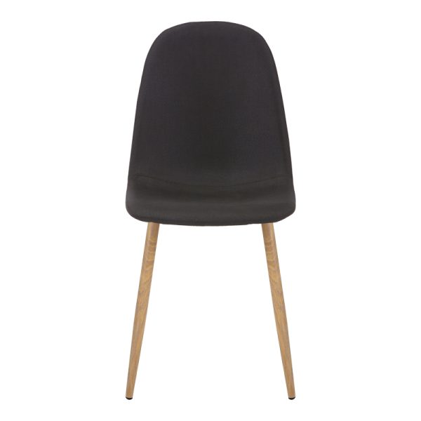 327 000004 3 8 Chair Bella pakoworld antracite fabric-natural metal leg 43x52x88cmIndoor furniture > Chairs
