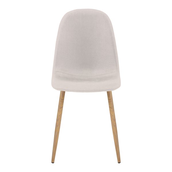 327 000005 3 15 Chair Bella pakoworld light grey-beige fabric-natural metal leg 43x52x88cmIndoor furniture > Chairs